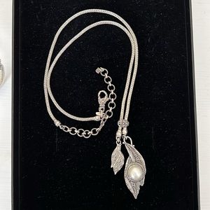 Luxury Artisan of Bali Pearl Bolo Chain. Artisan-crafted of sterling silver.